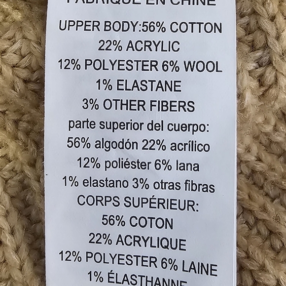 Michael Kors Neutral Color Block Wool High Low Sweater LG Large - Picture 5 of 7